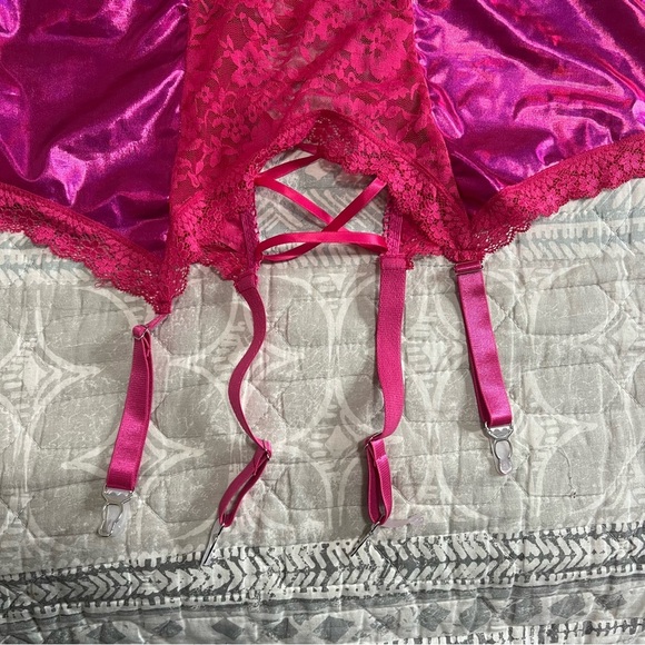 Elegant Pink Lace Lingerie - Picture 3 of 4